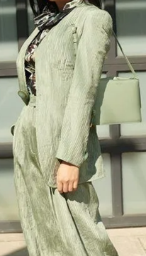 Ladies Woven Crinkle Suit