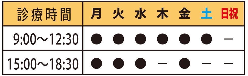診療時間表