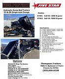 Brochure for IPT D3 & D5 Dump available at Thompson Trailers in Fresno (559)456-0228