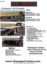 Brochure for our Deckover Equipment Trailers at ThompsonTrailers.com, Fresno (559)456-0228