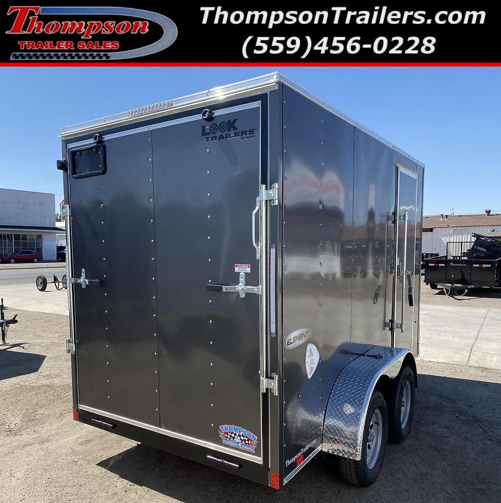 LOOK 6x12 ST DLX Charcoal Enclosed Trailer at ThompsonTrailers.com Fresno (559)456-0228