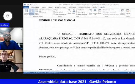 Servidores de Gavião Peixoto definem pauta de reivindicações para data-base 2021