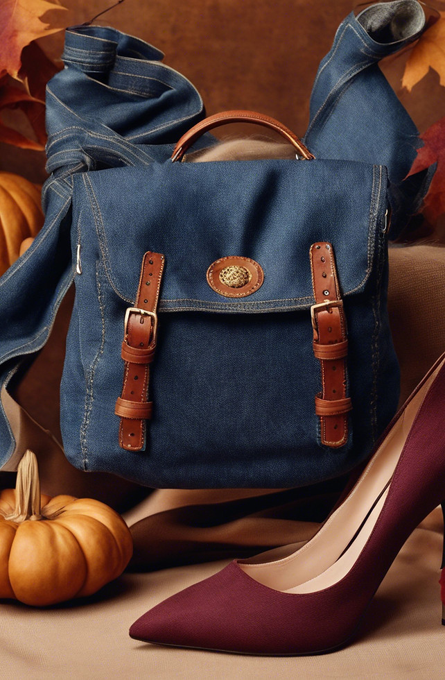 photo of denim accessories in an autumn background - couture - used for Vogue .jpg
