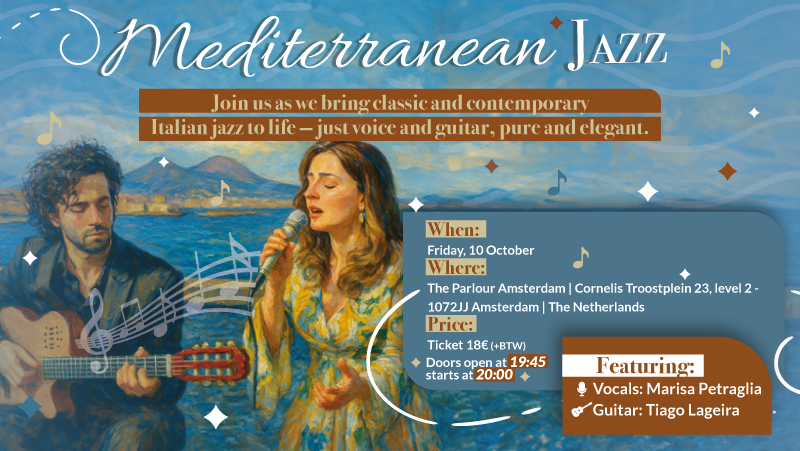 PARLOUR PRESENTS: Mediterranean Jazz with Marisa Petraglia & Tiago Lageira