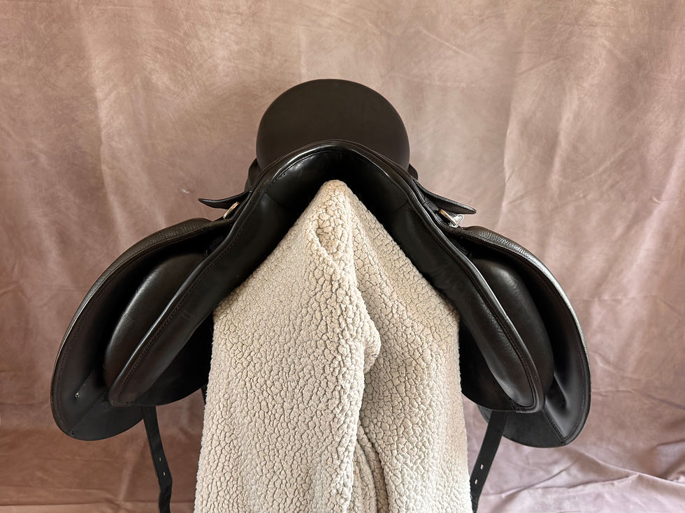 Thumbnail: USED Rossner Amerika Dressur Dressage Saddle 18" W/XW