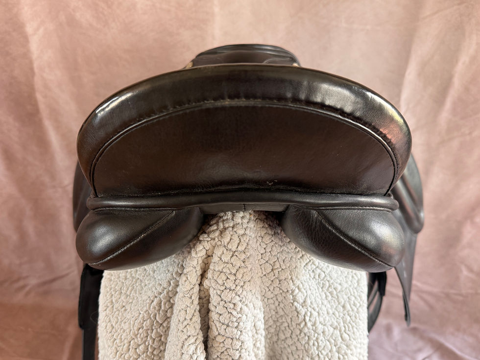 Thumbnail: USED Rossner Amerika Dressur Dressage Saddle 18" W/XW