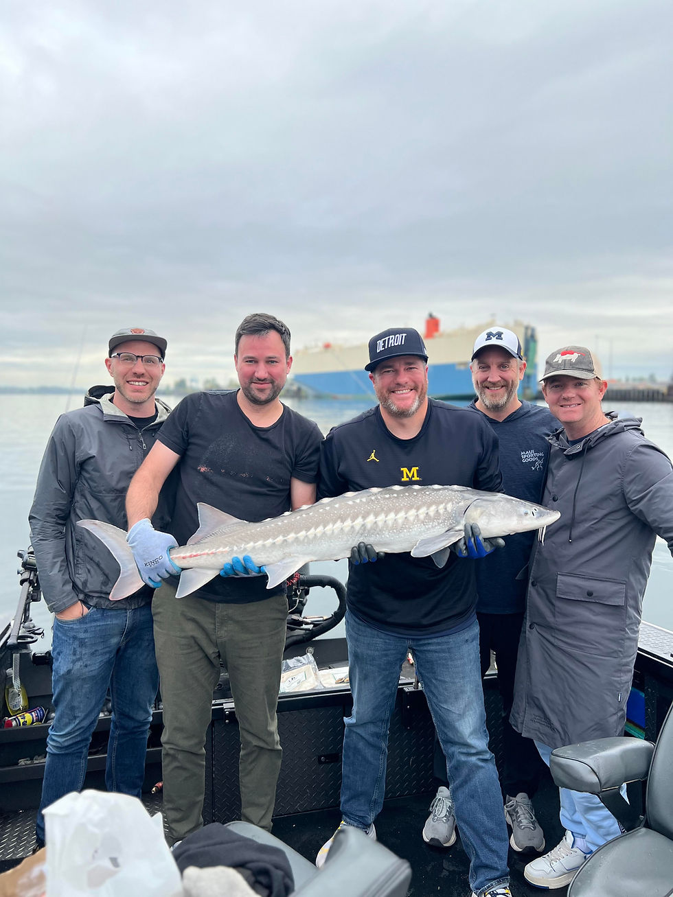 St. Clair River Sturgeon Fishing, Algonac, MI