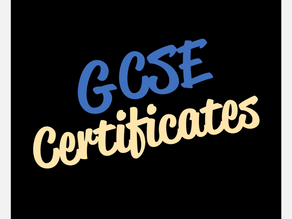 GCSE Certificates