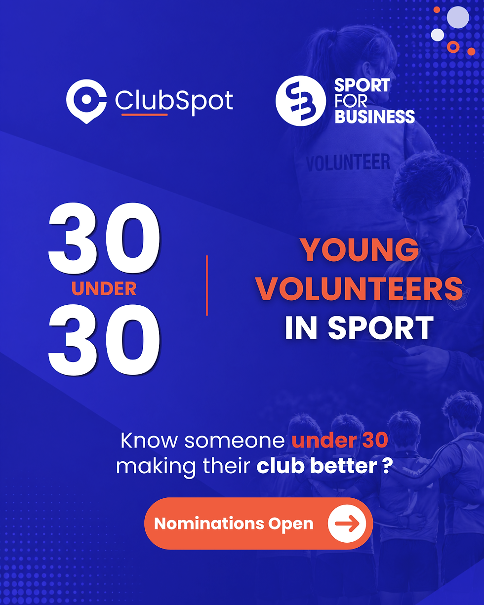 ClubSpot and Sport for Business Launch 30 Under 30 Volunteers in Sport