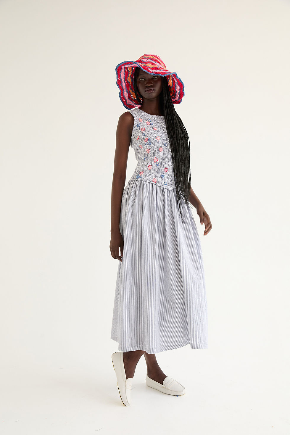 Thumbnail: Laila Smocked Striped Dress