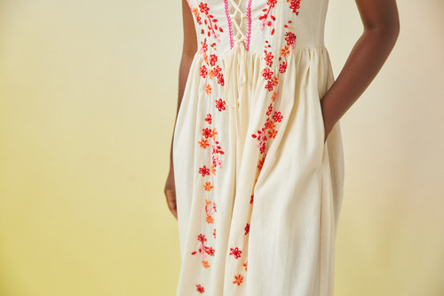 tach natalka hand embroidered dress Malaka main image 1