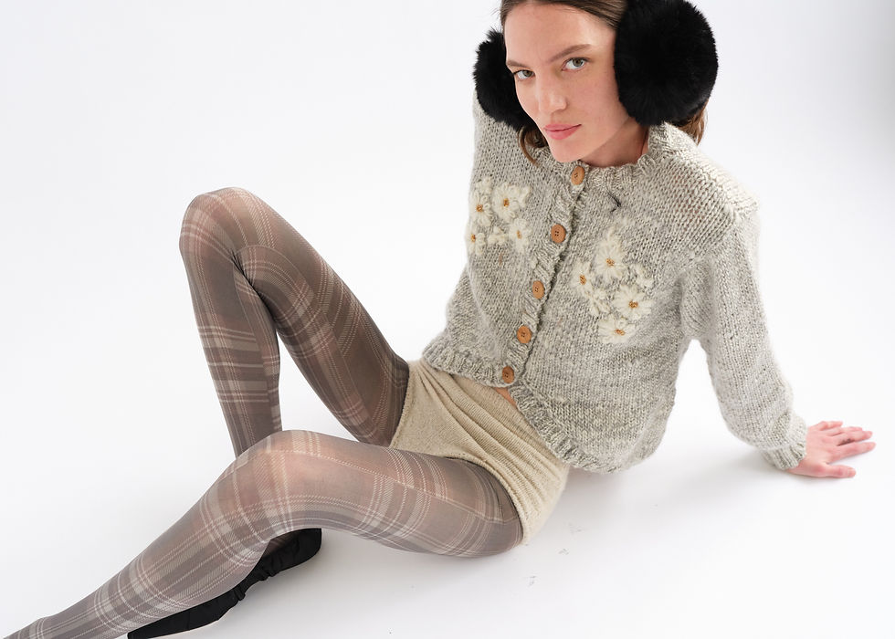Thumbnail: Caramella. Hand Embroidered Cardigan