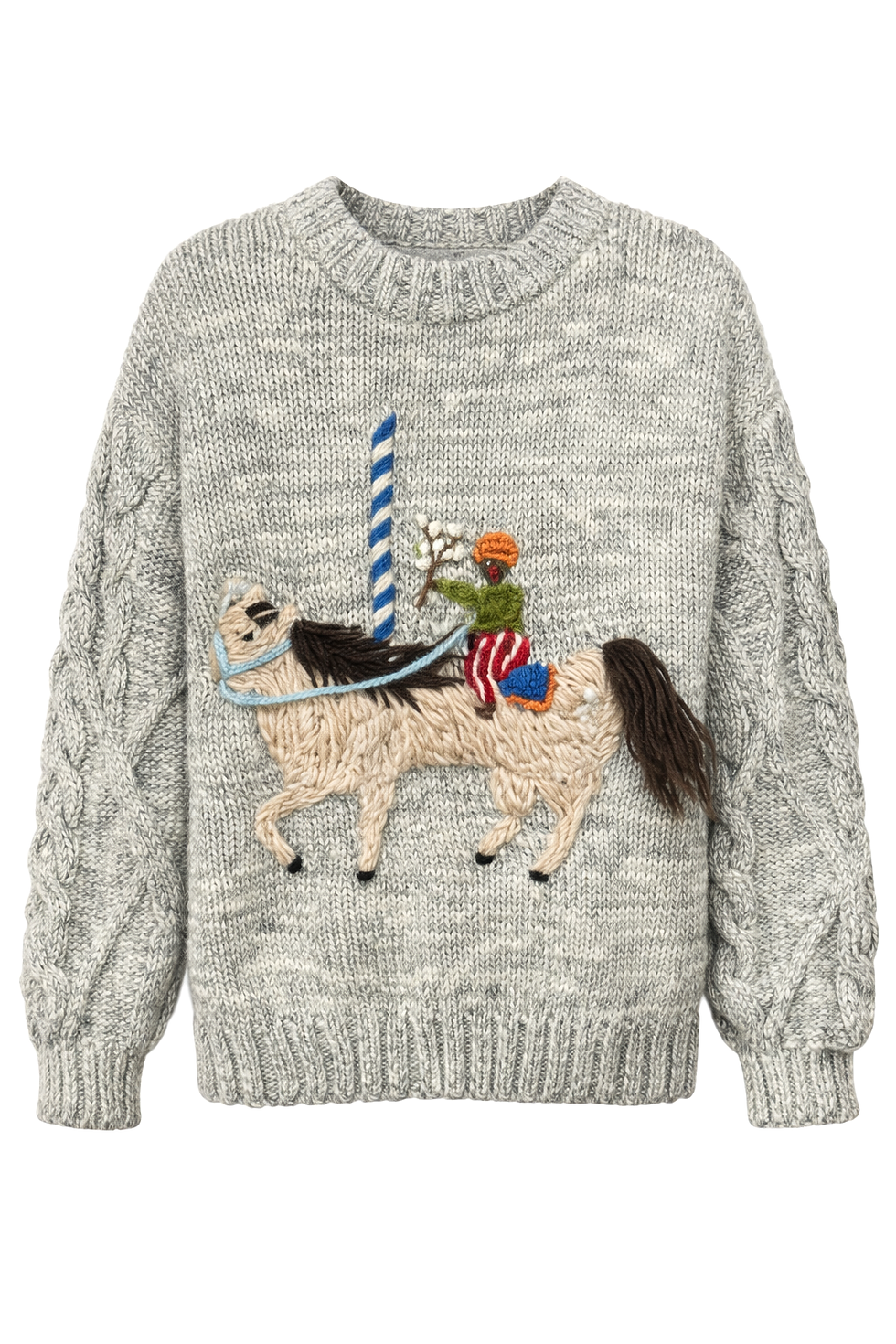 Thumbnail: Bremen. Knit Sweater Hand Embroidered