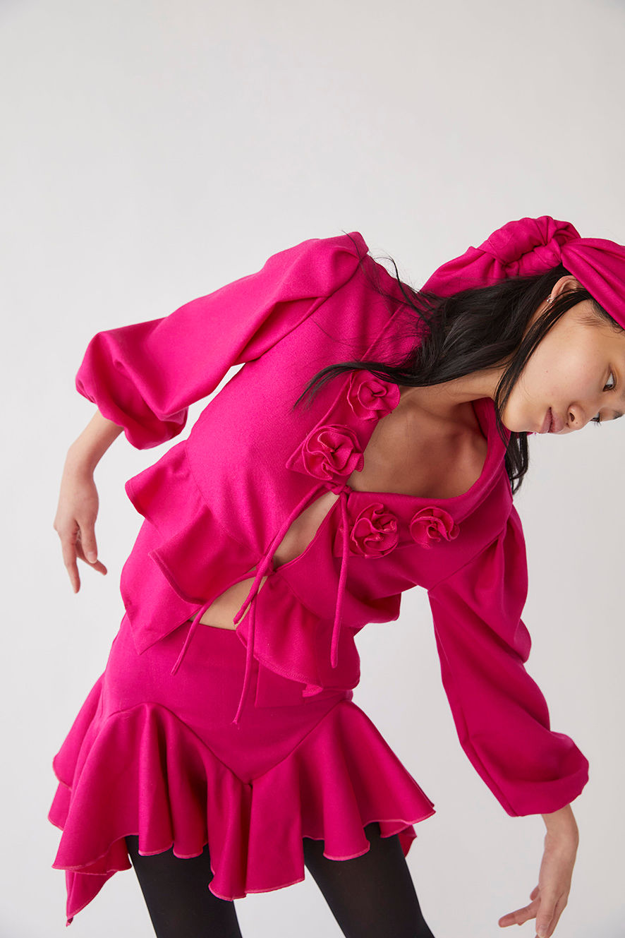 Thumbnail: Sultana Wool Blend Mini Skirt