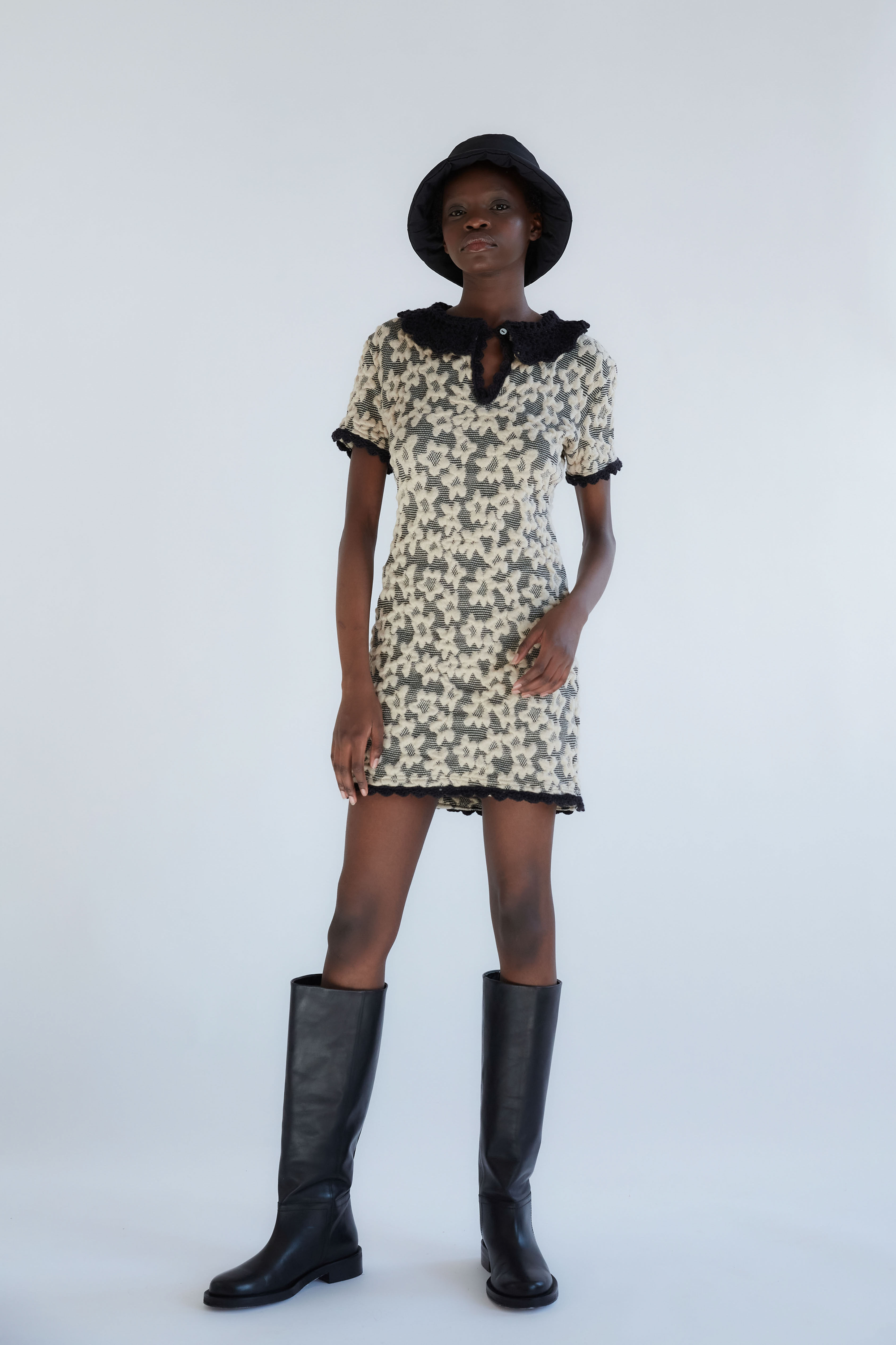 Nana Jaquard Floral Dress