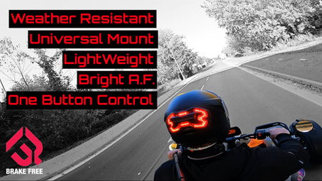 Smart LED Brake Free Light | Motorcycle Helmet Accessory