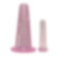 Deux ventouses en silicone rose pour le visage