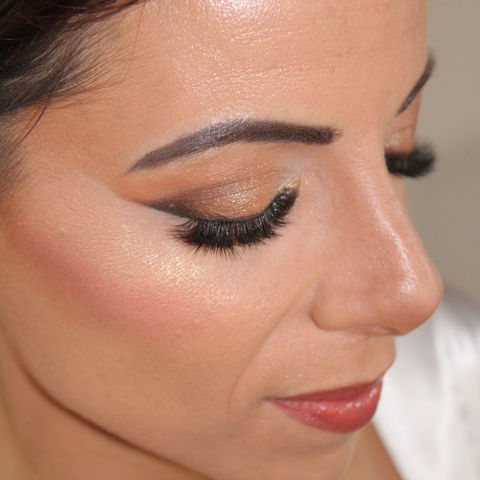 Mariage mariée sophistiqué ange et cils avec extensions de cils