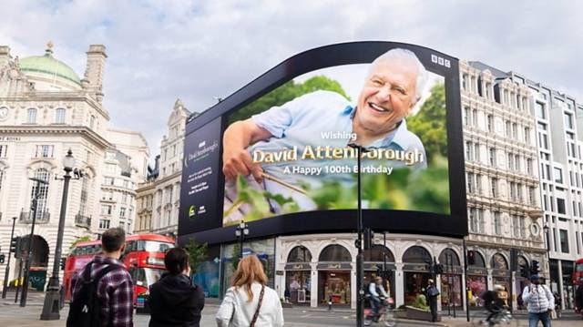 David Attenborough in Leicester Square