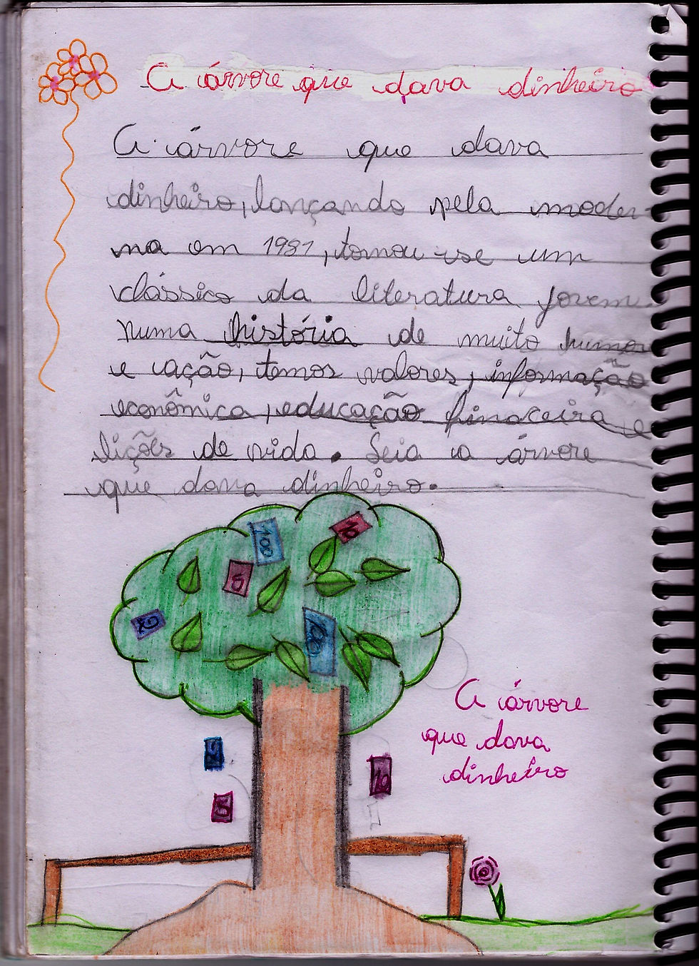 Contracapa produzida por aluno