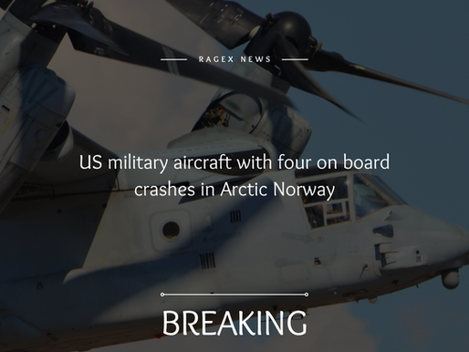 US military aircraft with four on board crashes in Arctic Norway