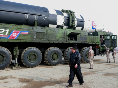 The Hwasong-17 intercontinental ballistic missile launched