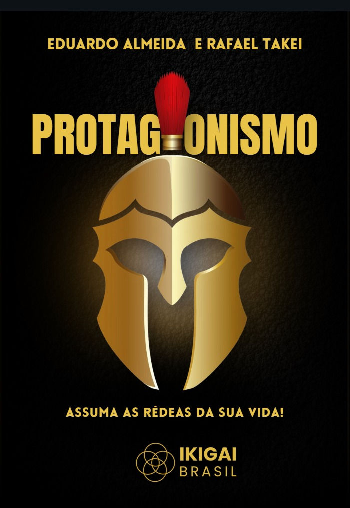 capa do livro "Protagonismo" dos escritores Eduardo Almeida e Rafael Takei