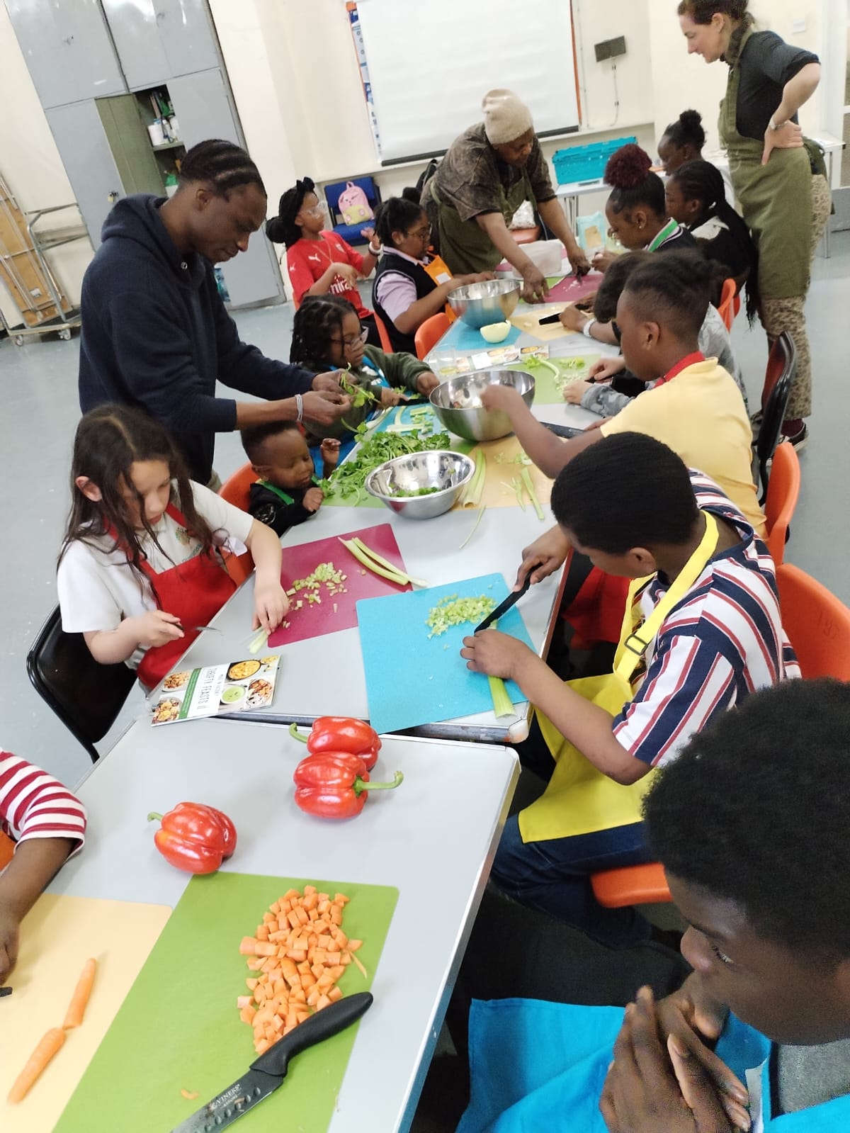 A practical cooking session at Chatsworth Youth Centre