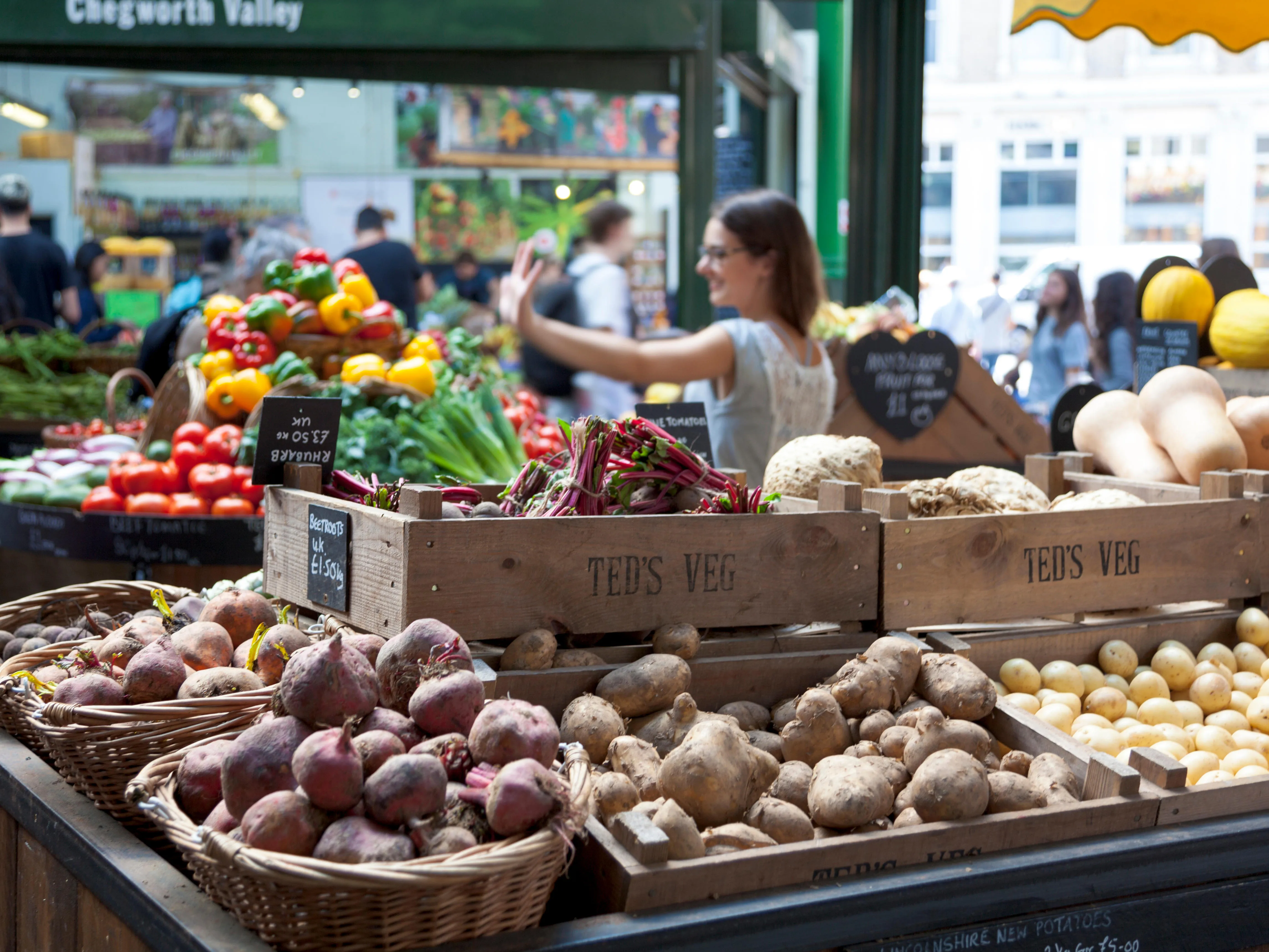 Fresh produce representing Food Hub support