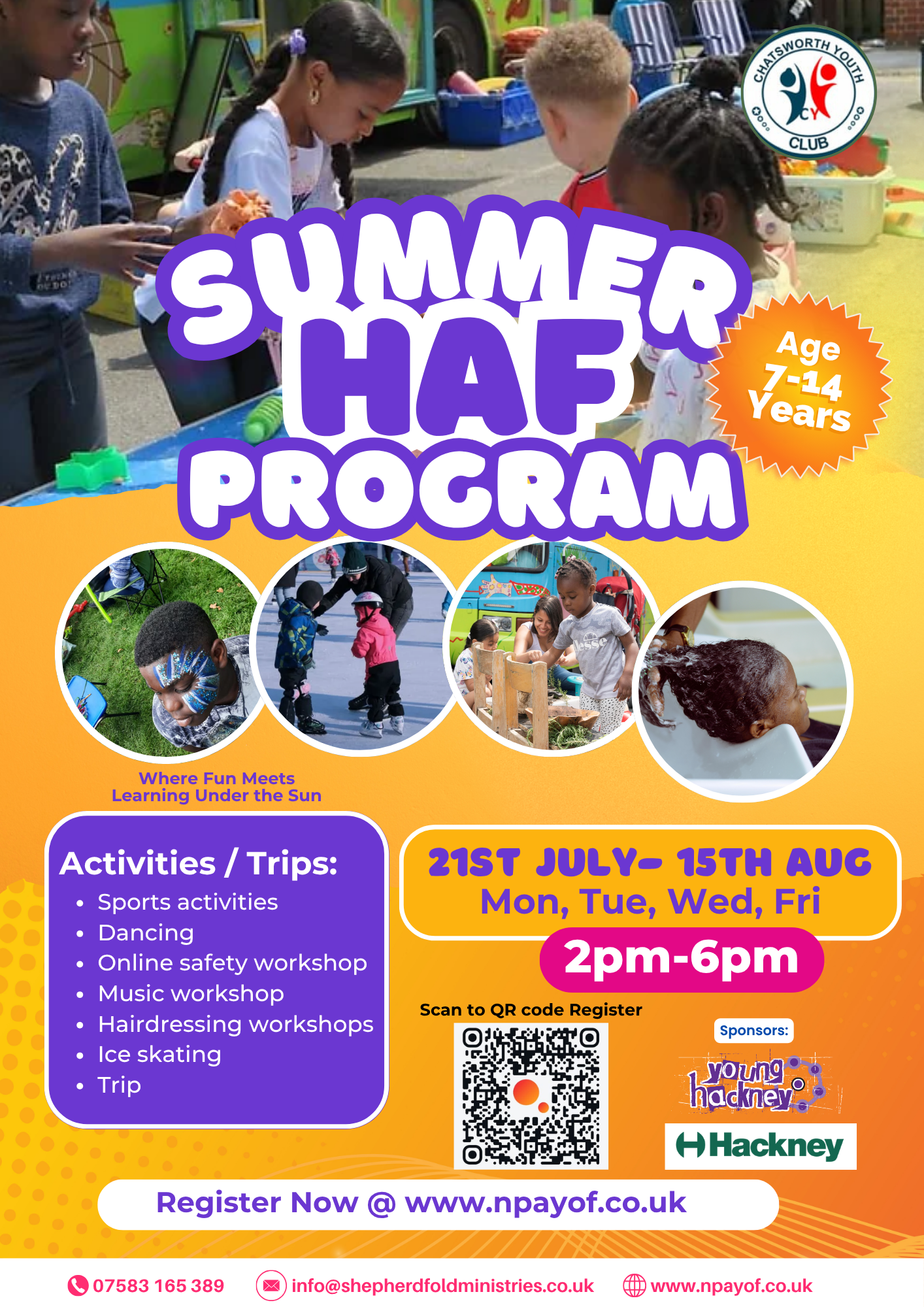 Summer HAF Programme flyer
