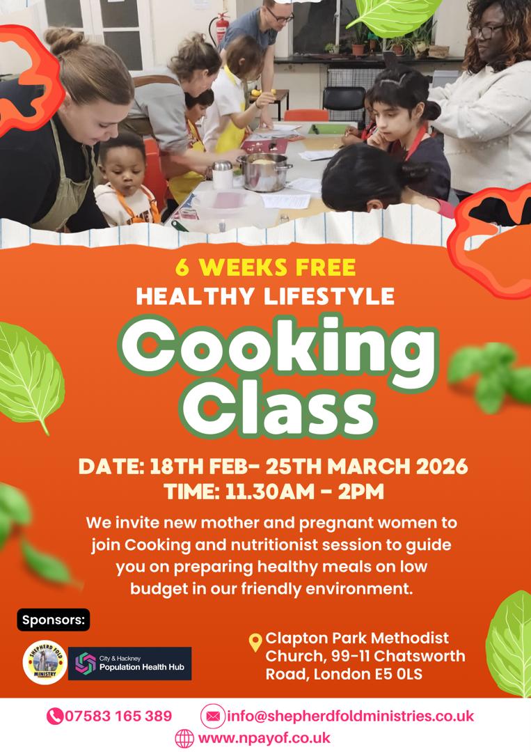 Cooking Class event flyer