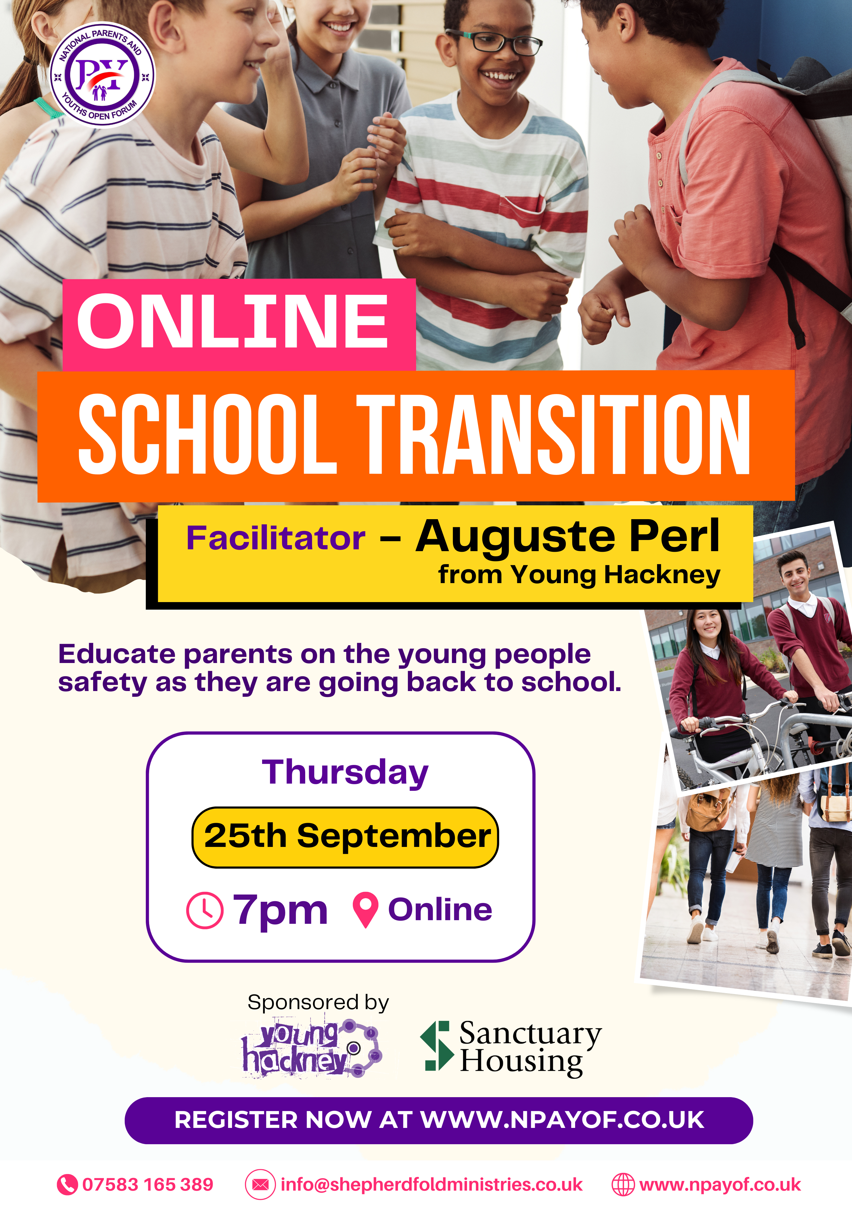 School Transition Forum flyer