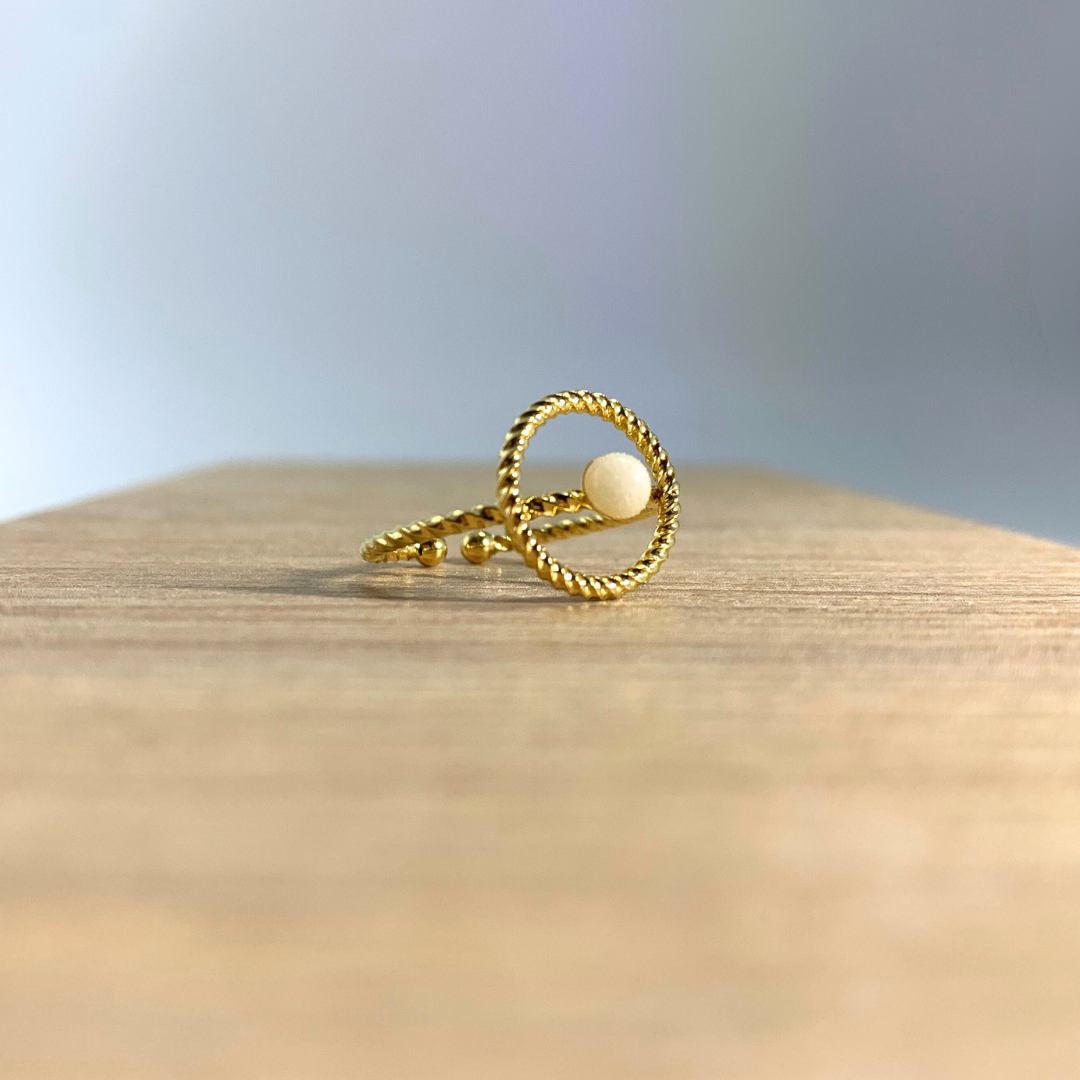 Bague - acier inoxydable - Or