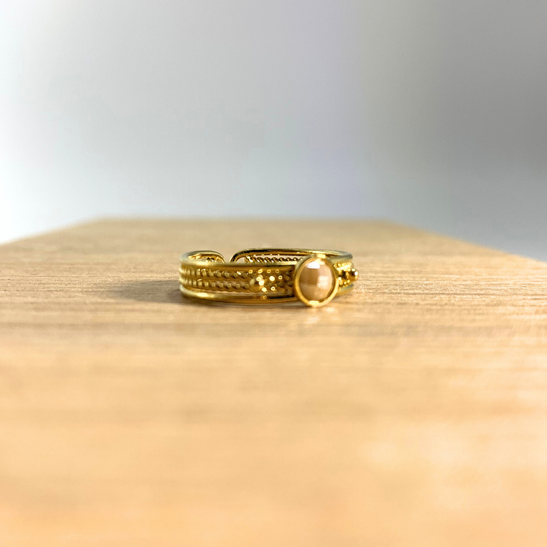 Bague - acier inoxydable - Or