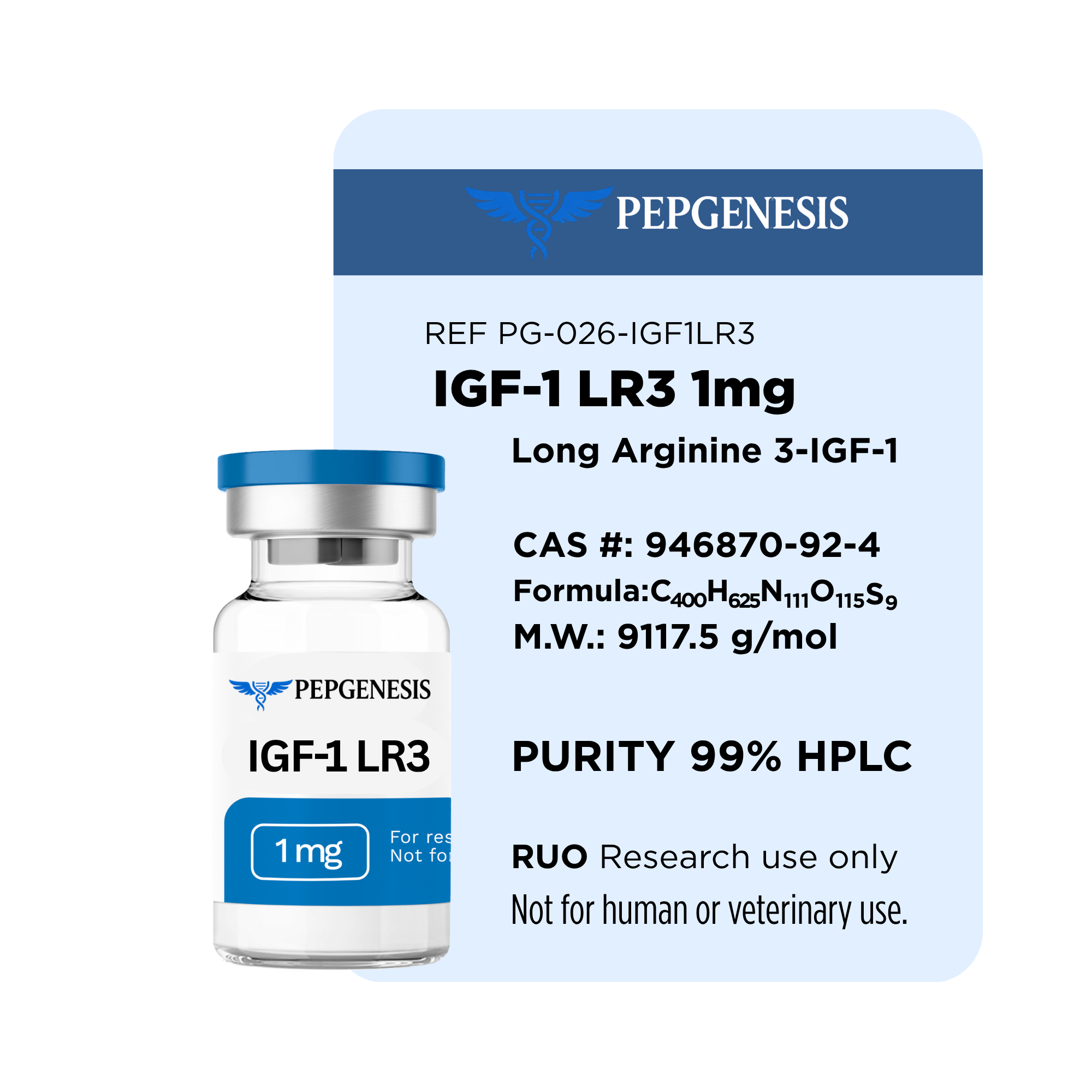 IGF-1 LR3 - 1mg (Research Grade)
