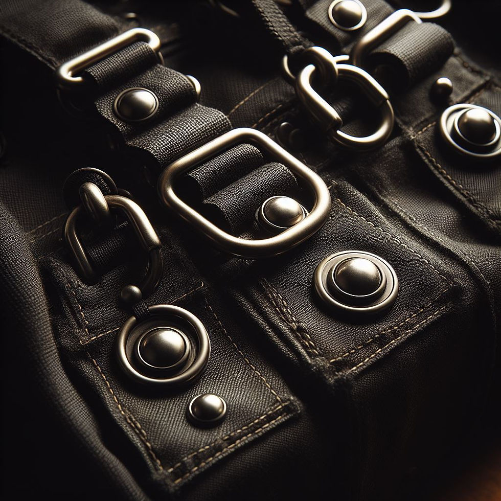 purse with eyelets