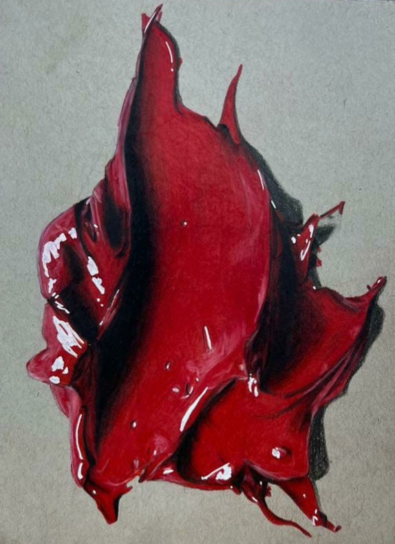 red paint blob 1