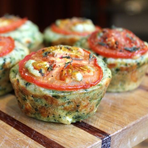 muffin espinaca y tomate