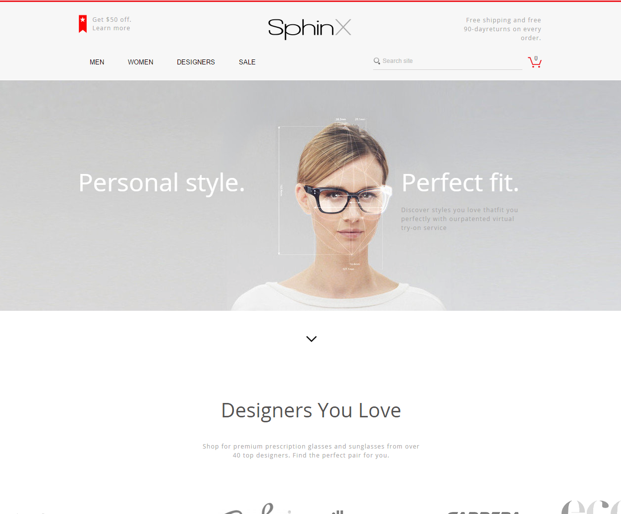 Eyeglasses eCommerce Website