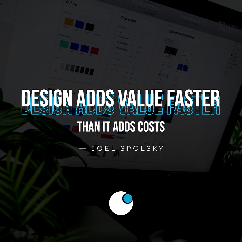 Design adds value-faster than it adds cost-quote