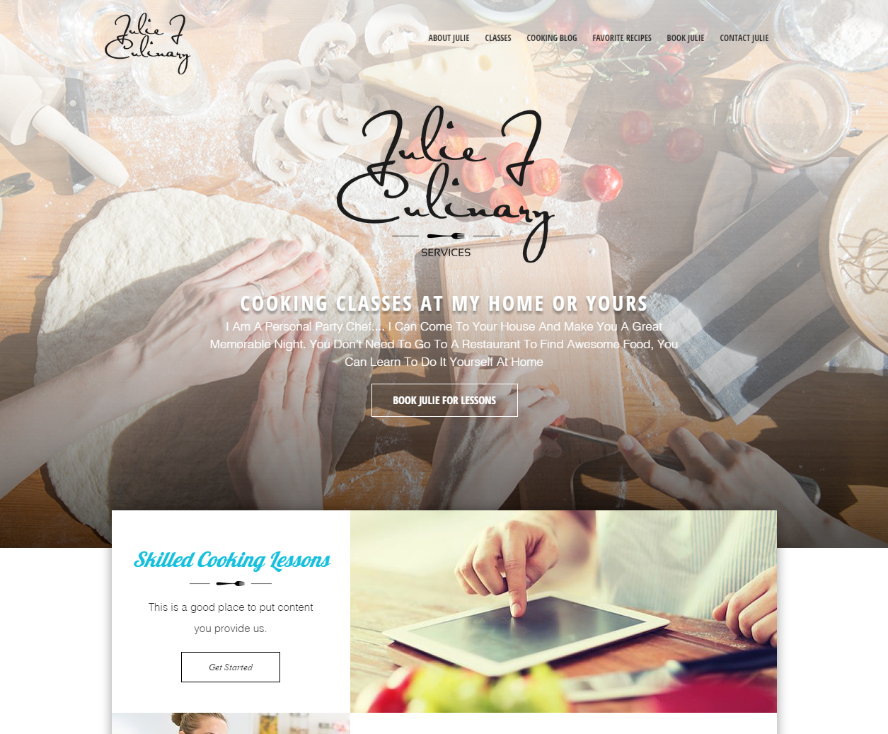 Cooking Classes Website