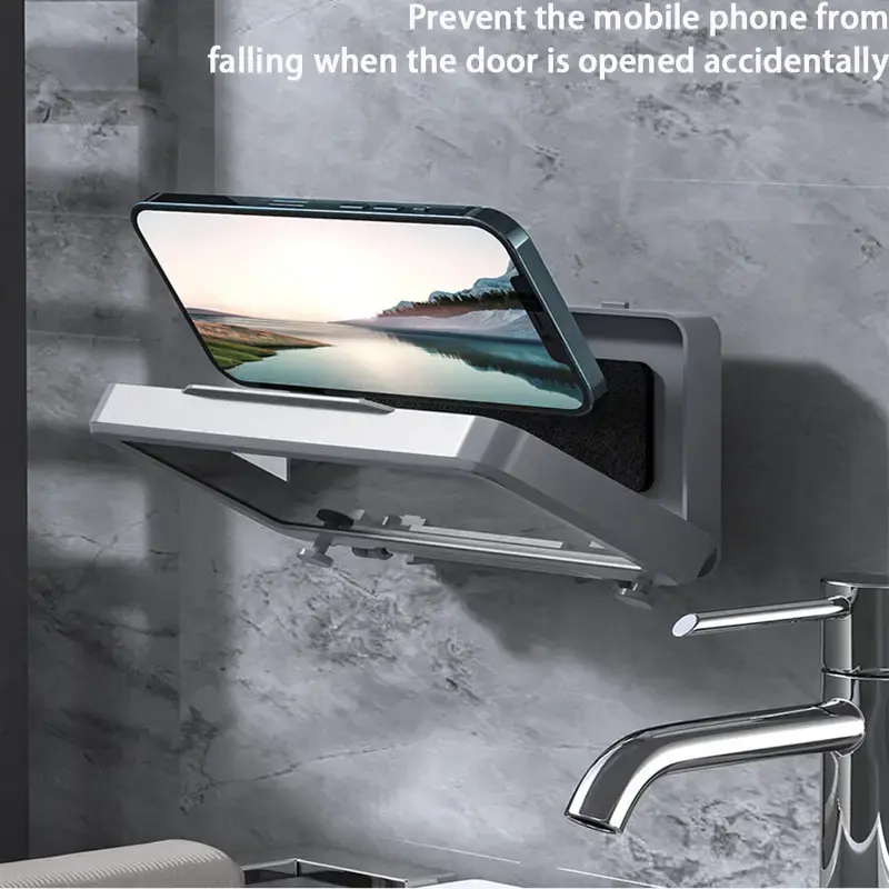 Thumbnail: Waterproof Shower Phone Holder with Anti-Fog Touch Screen