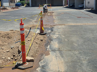 water main trenching