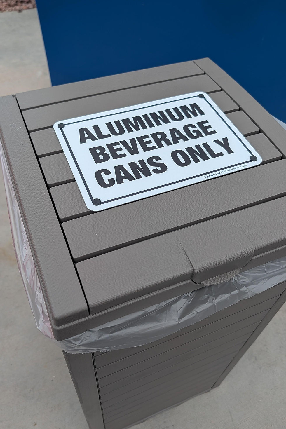 Residents so far haven't deposited a lot of trash or other materials in the can-recycling containers.