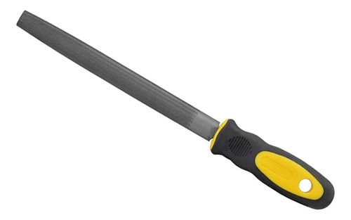 Lima media caña con mango plastico 6''