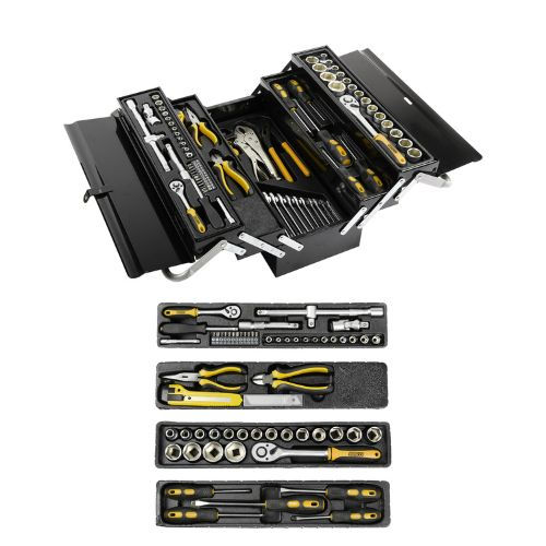 Caja de herramientas metálica tipo fuelle 91 piezas