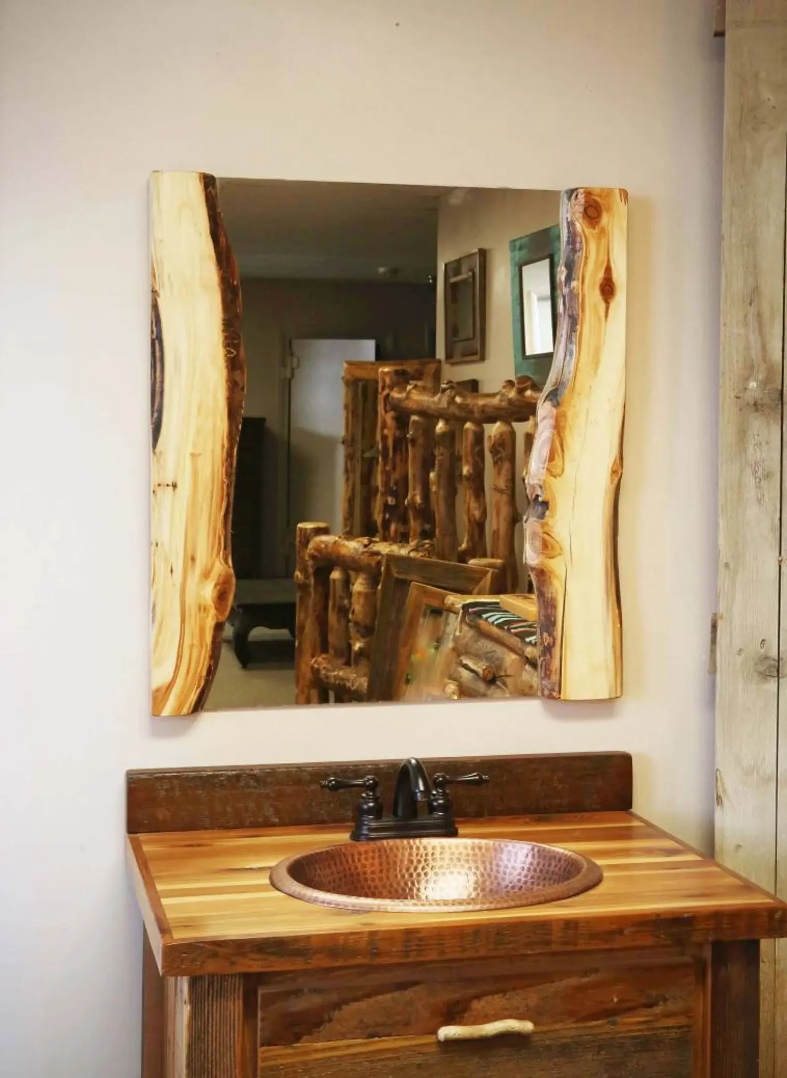 Reclaimed Aspen Live Edge Mirror