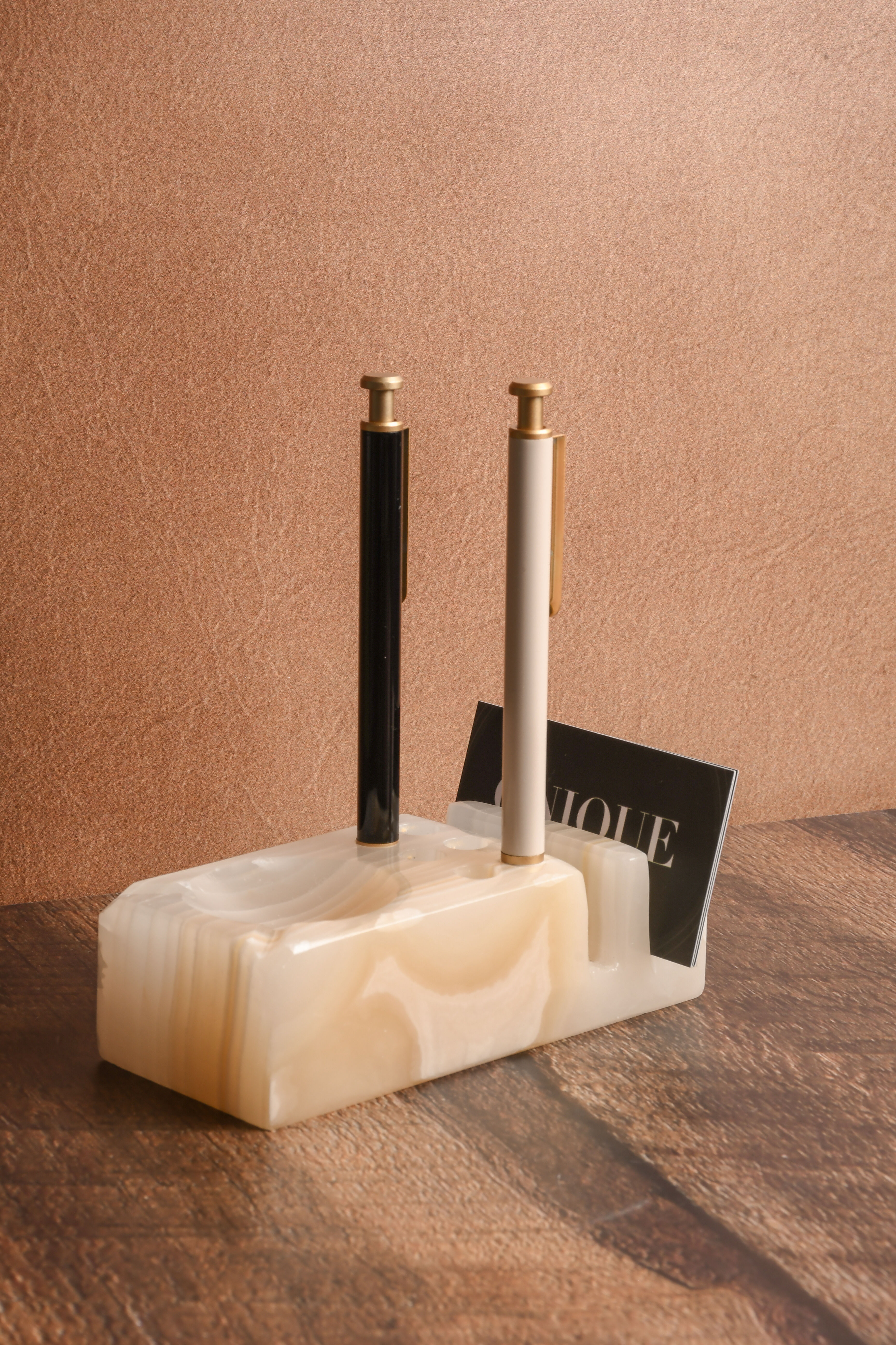 Portalápices, Tarjetero y Cenicero de Ónix