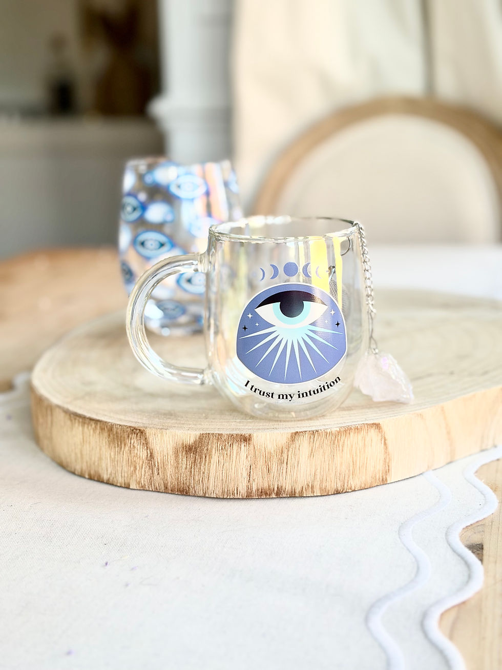 Thumbnail: Crystal Tea Infuser Mug | Double Walled Glass Mug