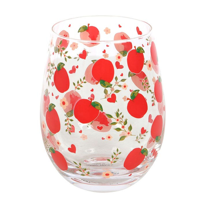 Thumbnail: Apple Print Stemless Glass | Apple Drinking Glass